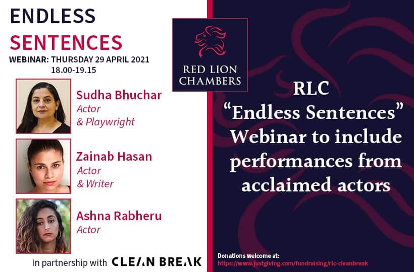 RLC “Endless Sentences” Webinar to include performances from acclaimed actors