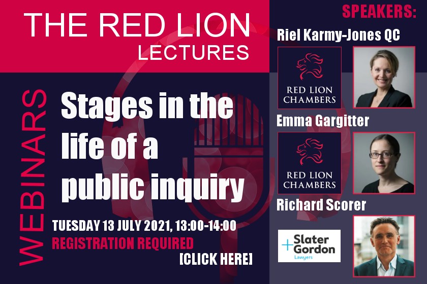 Stages in the life of a public inquiry (Recording available)