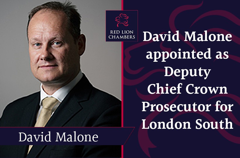 David Malone appointed as Deputy Chief Crown Prosecutor for London South