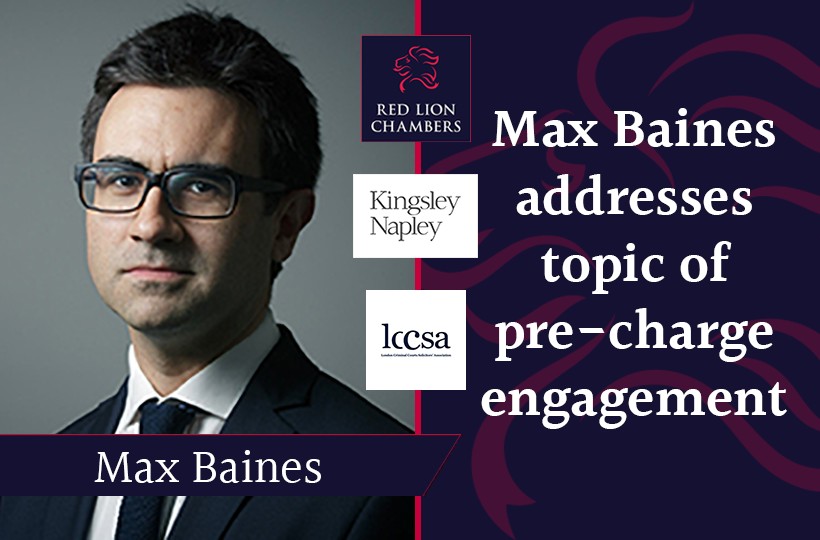 Max Baines addresses topic of pre-charge engagement
